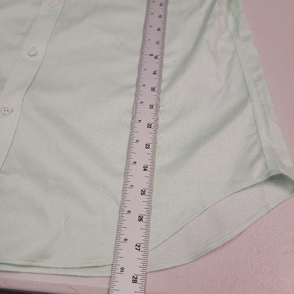 Michael Kors Green Frost Dress Shirt Lightweight Slim Fit - Picture 7 of 8